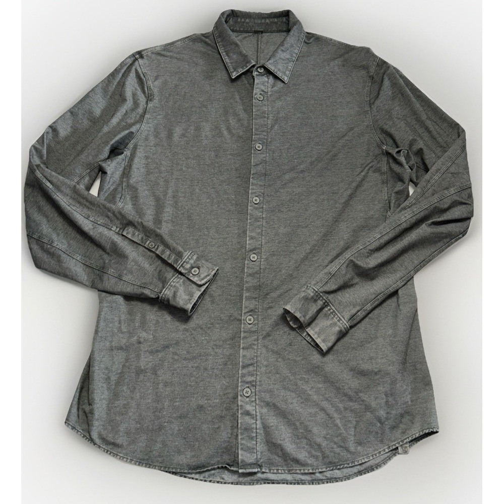 Lululemon Mens Commission Long Sleeve Button‎ Down Shirt Size Medium